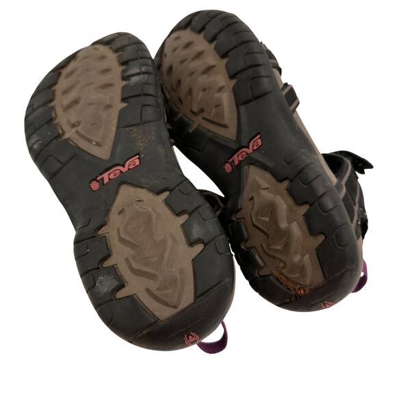 Teva Women's Tirra Black & Purple Sandals Size 7 - Picture 2 of 9